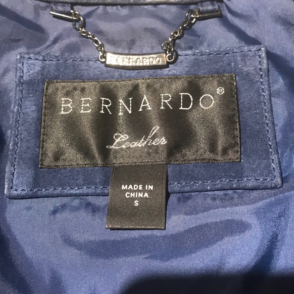 ROYAL BLUE LEATHER SUEDE JACKET - Picture 6 of 7